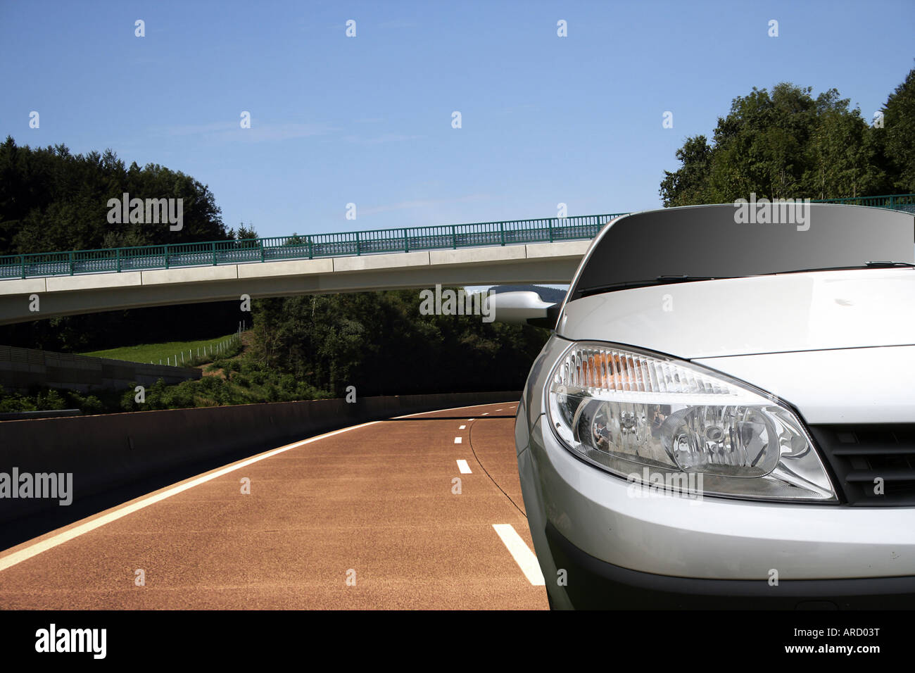 Renault Scenic on the highway Stock Photo