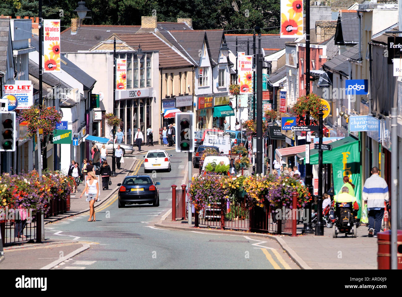 Caerphilly Town Centre South Wales Stock Photo 9151784 Alamy