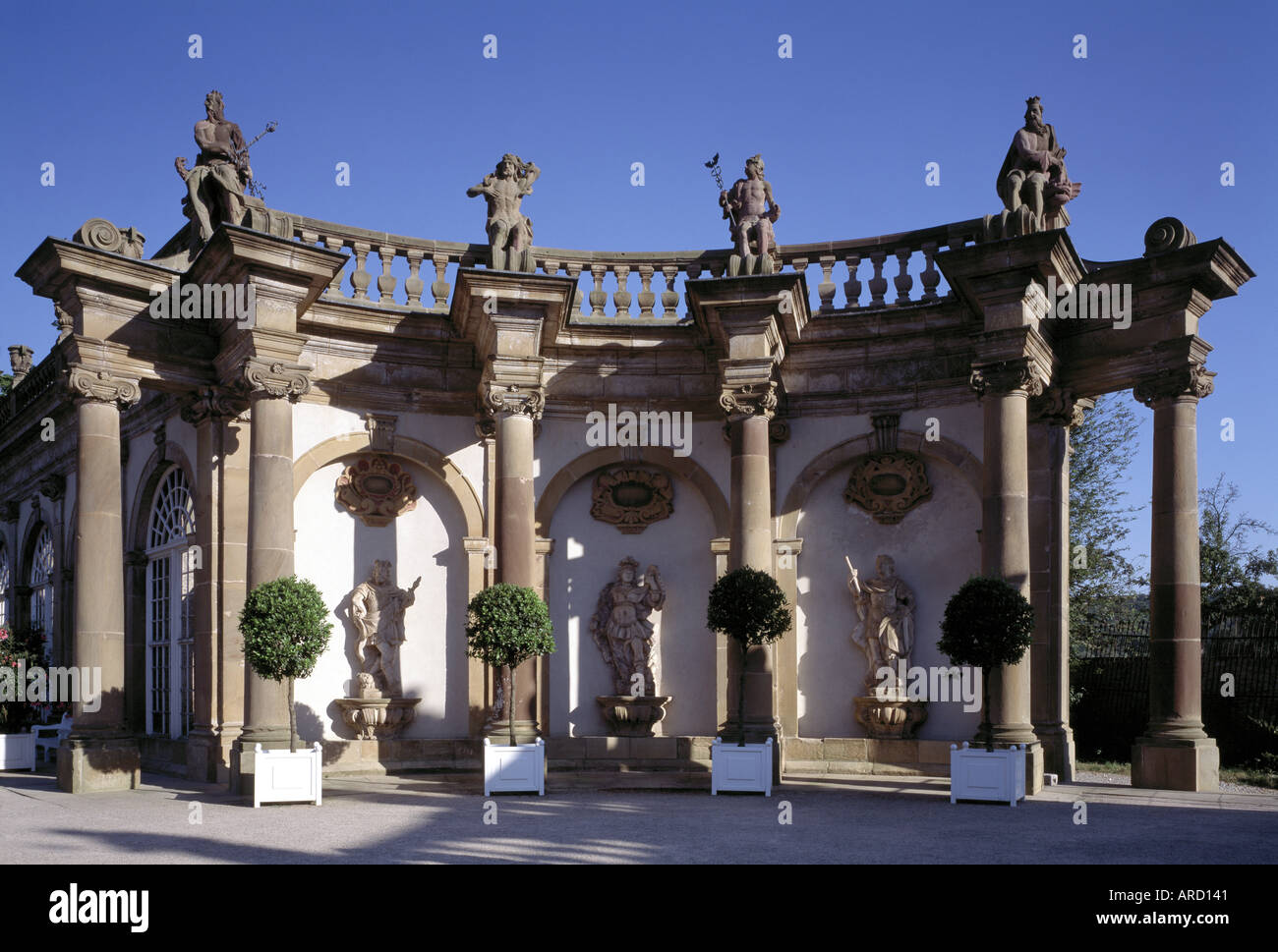 Weikersheim, Schloßpark, Orangerie, Ostflügel Stock Photo - Alamy