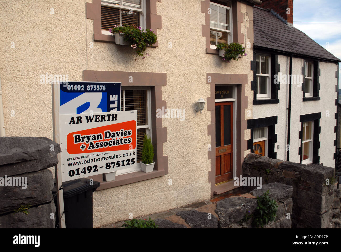 Photographer Howard Barlow House for sale in DEGANWY North Wales Stock Photo