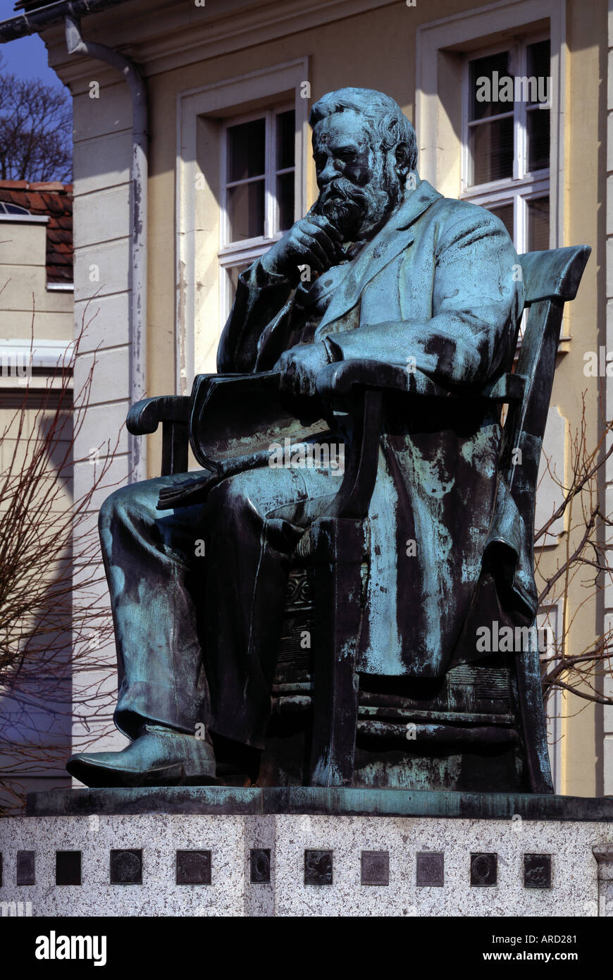 Reuterstadt-Stavenhagen, Fritz Reuter-Denkmal, Stock Photo