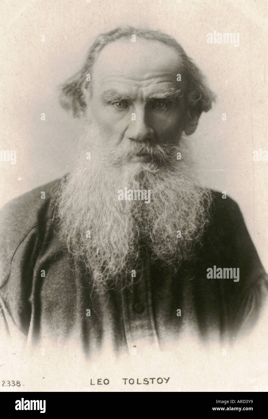 Photographic picture postcard of Count Leo Tolstoy circa 1903 Stock