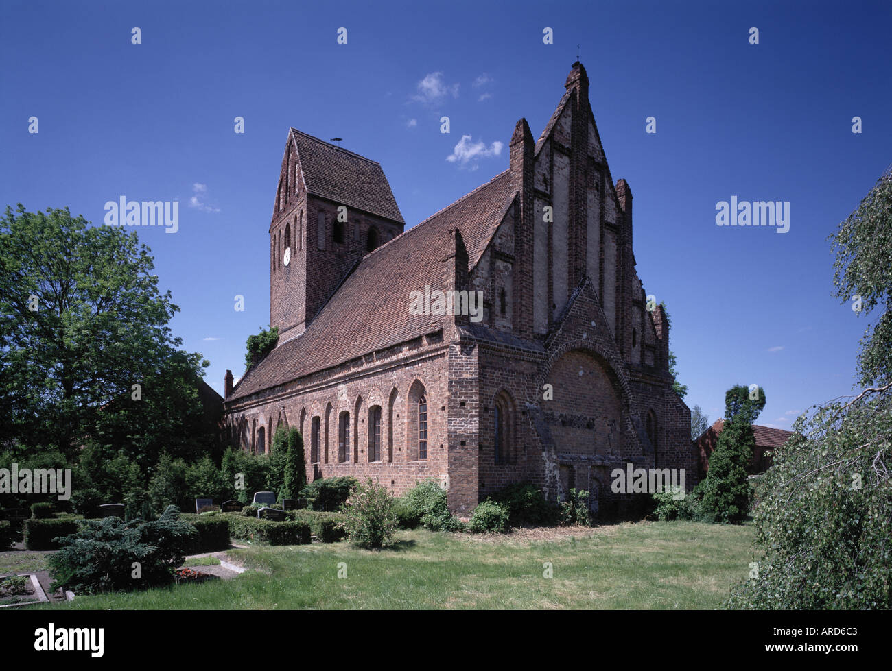 Buckow, Dorfkirche, Stock Photo