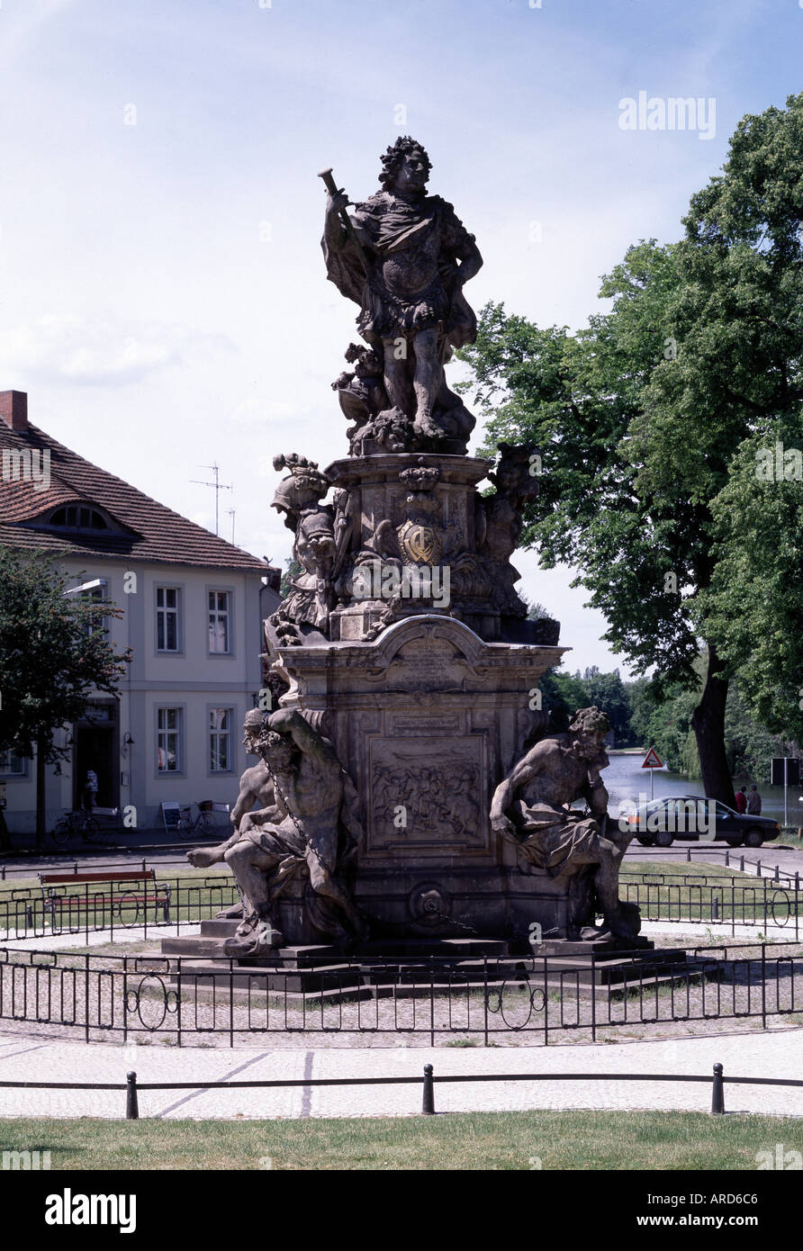 Rathenow, Denkmal des Großen Kurfürsten, Stock Photo