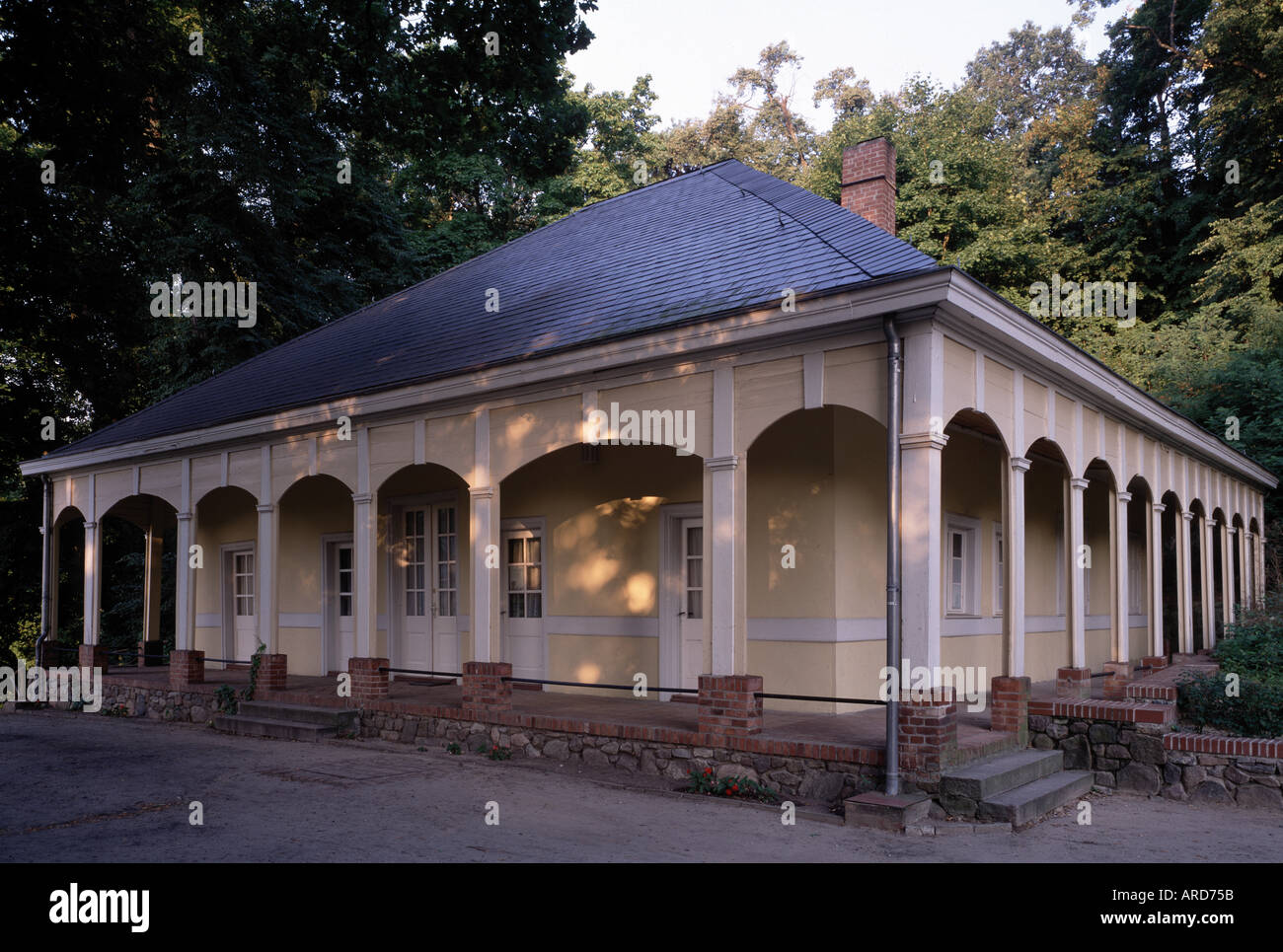 Bad Freienwalde, Schloßpark, Teehaus Stock Photo