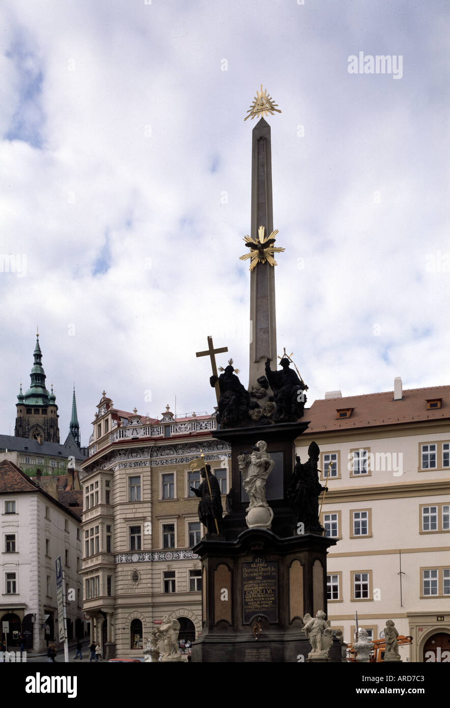 Prag, Pestsäule auf dem Kleinseitner Ring, Dreifaltigkeitssäule Stock Photo  - Alamy