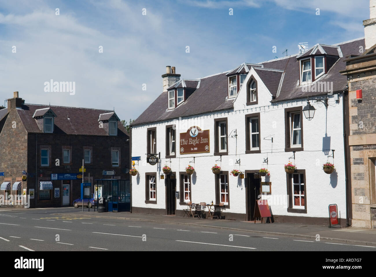 Lauder town in the Scottish Borders south of Edinburgh the Eagle Inn