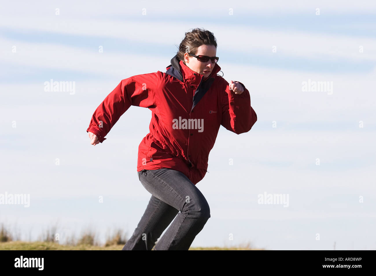 Running Girl Stock Photo