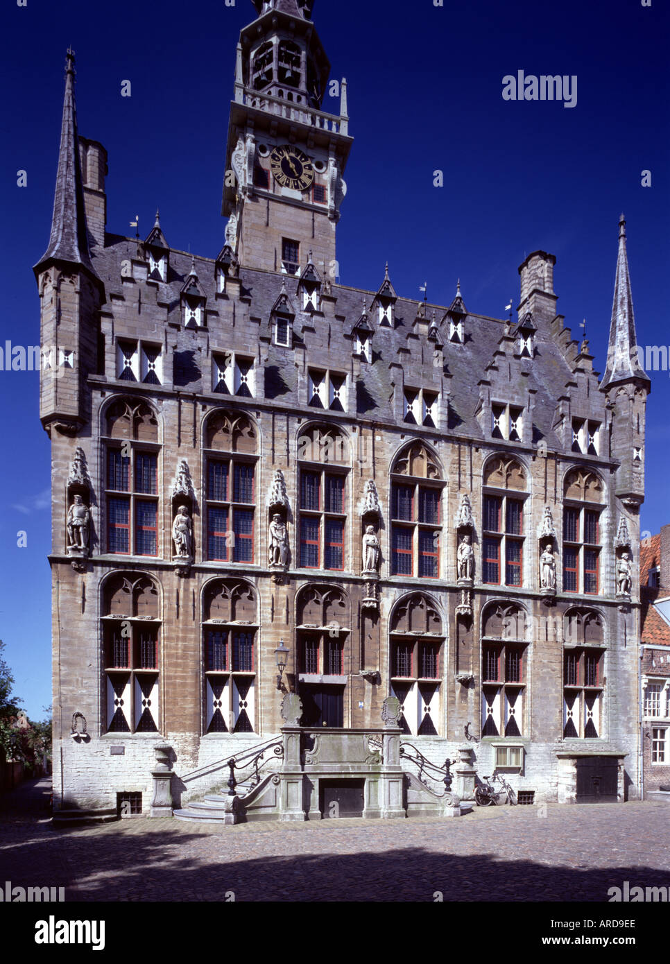 Veere, Stadhuis, Fassade Stock Photo