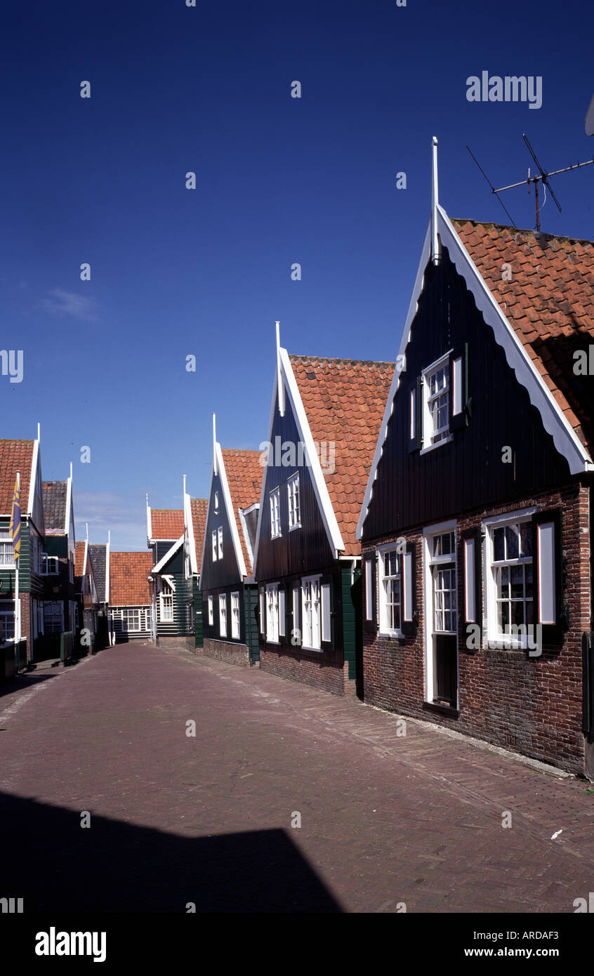 Marken, Halbinsel, Holzhäuser, Stock Photo
