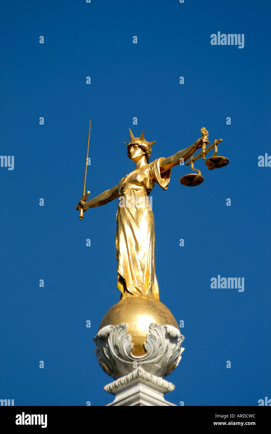 The Scales of Justice on the top of the Old Bailey Central Criminal