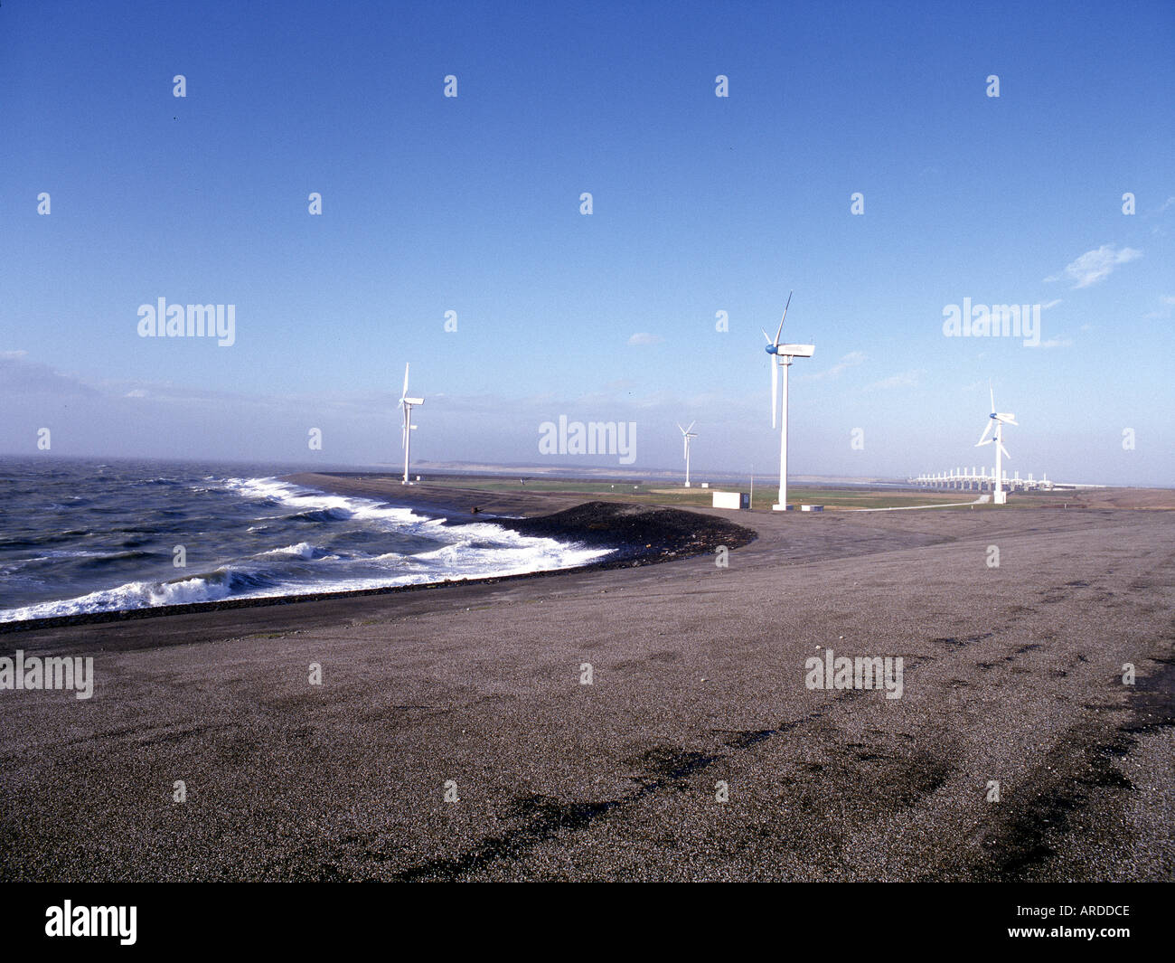 Oosterscheldedamm, Sturmflutwehr Stock Photo