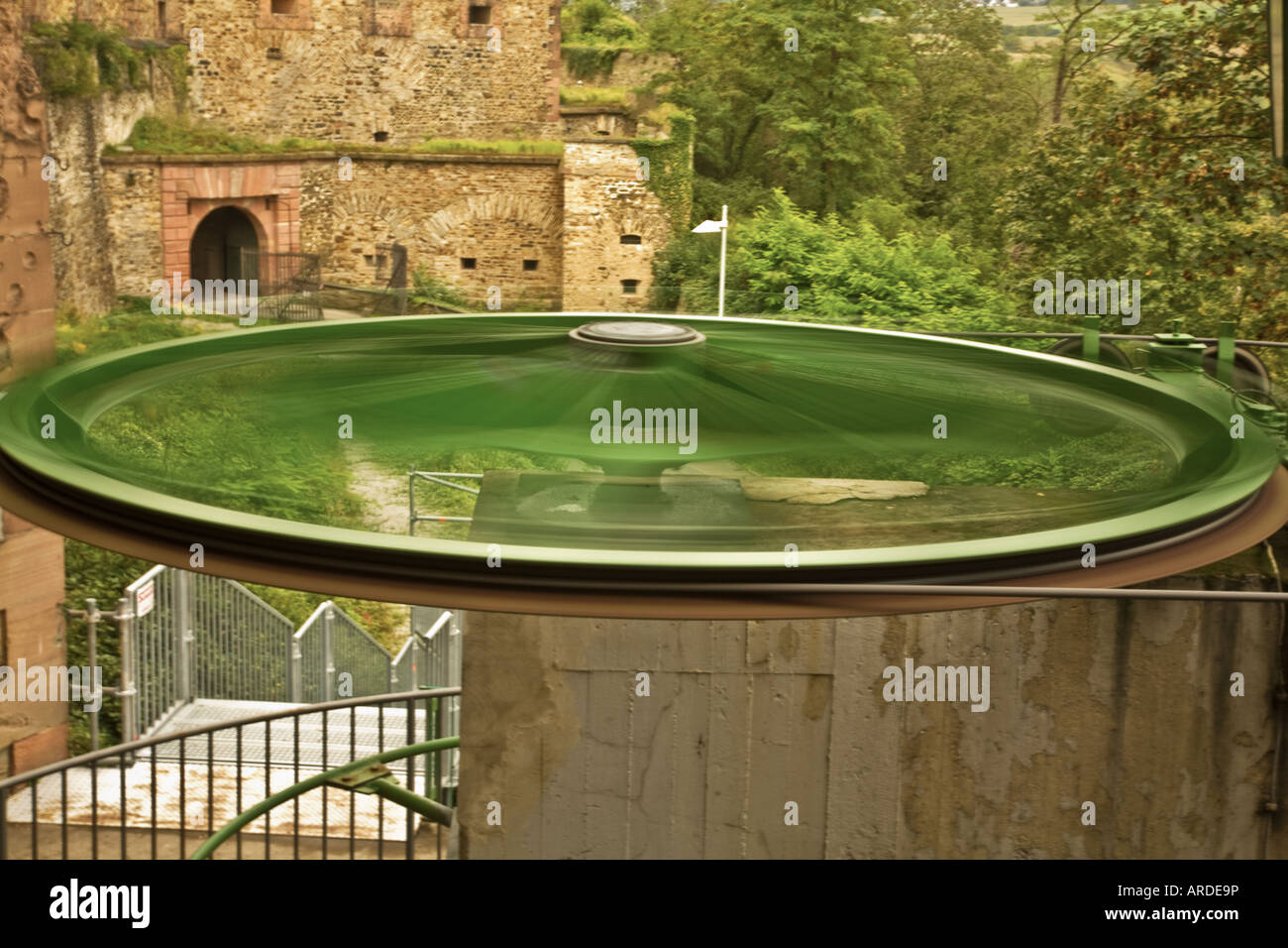 ROTATING WHEEL AT TOP OF CHAIR LIFT KOBLENZ GERMANY Stock Photo Alamy