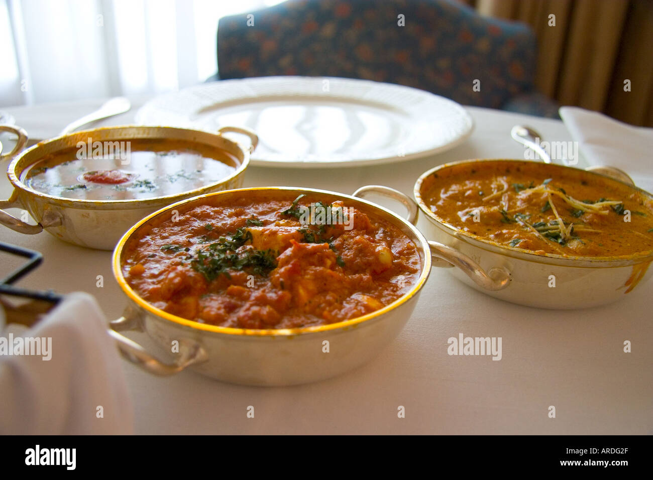 Hotel Room Curry Dinner Mumbai India Stock Photo Alamy