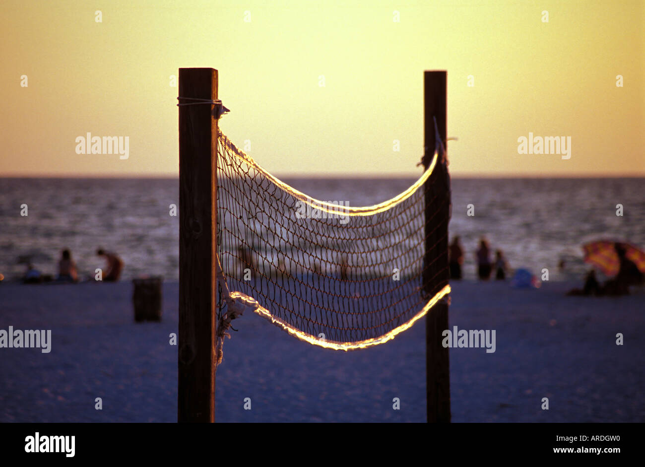 Clearwater beach volleyball net Florida Stock Photo Alamy