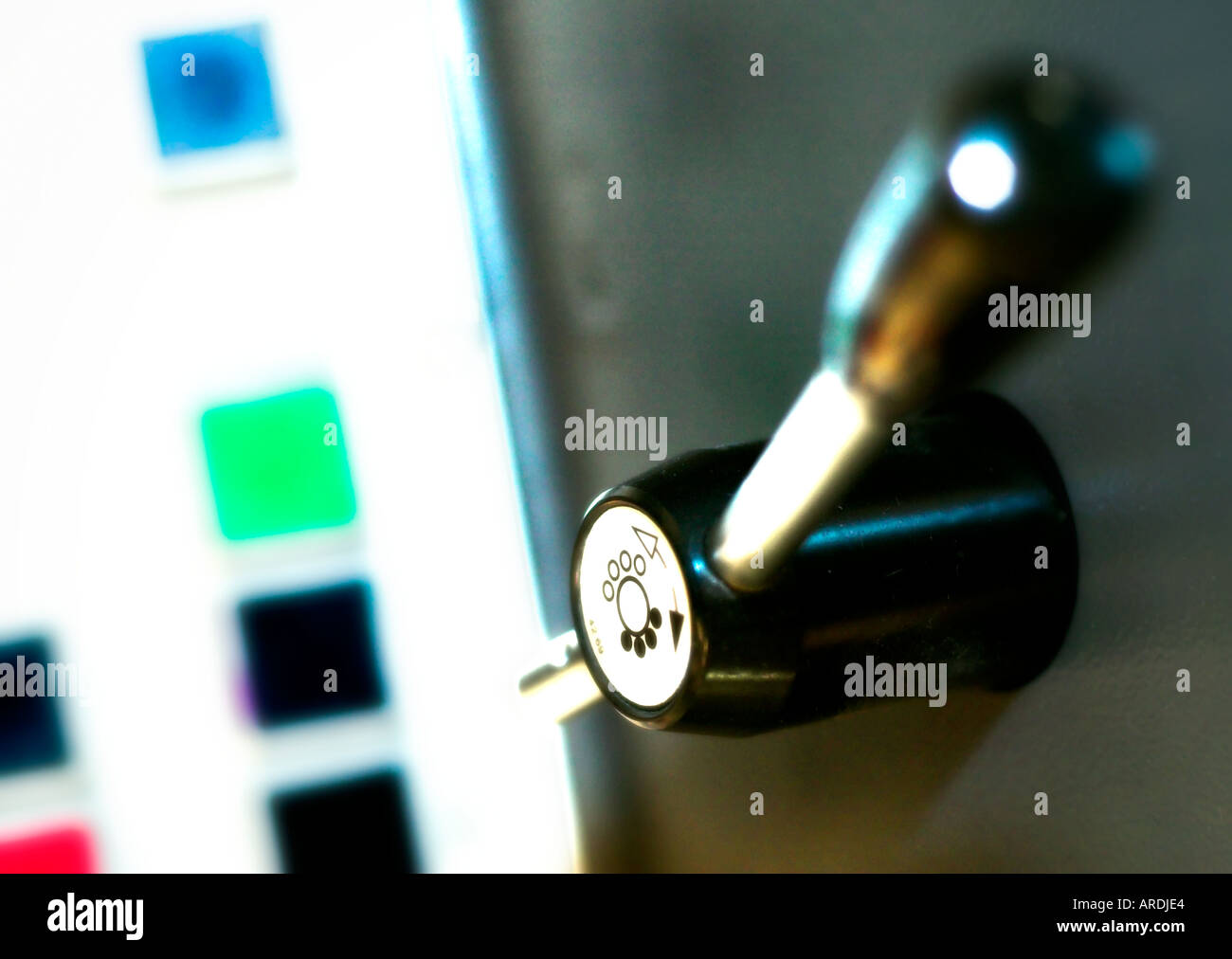 Machine control lever handle Stock Photo Alamy