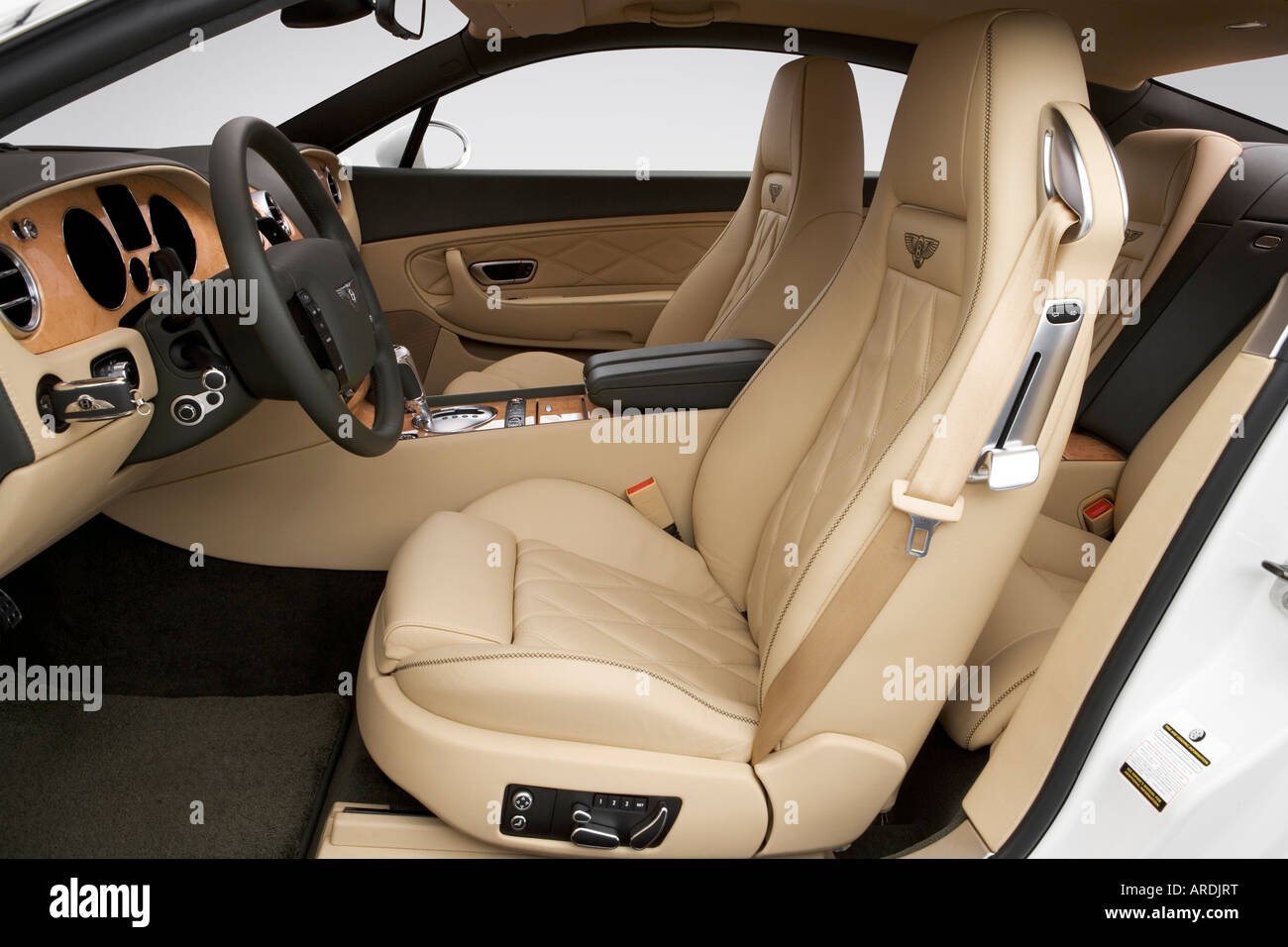 2006 Bentley Continental GT in White - Front seats Stock Photo