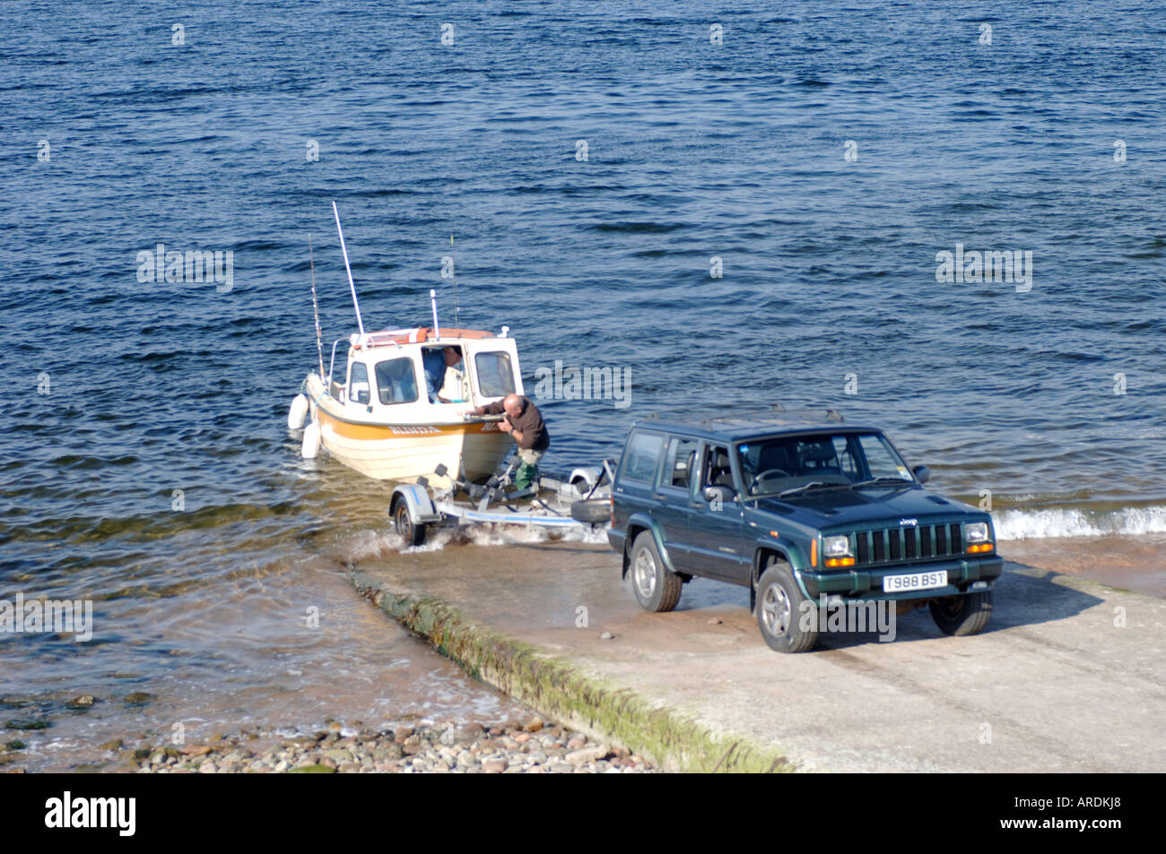 The Slipway at Cromarty on the Cromarty Firth, Easter Ross. Scotland.  XPL 3595-348 Stock Photo