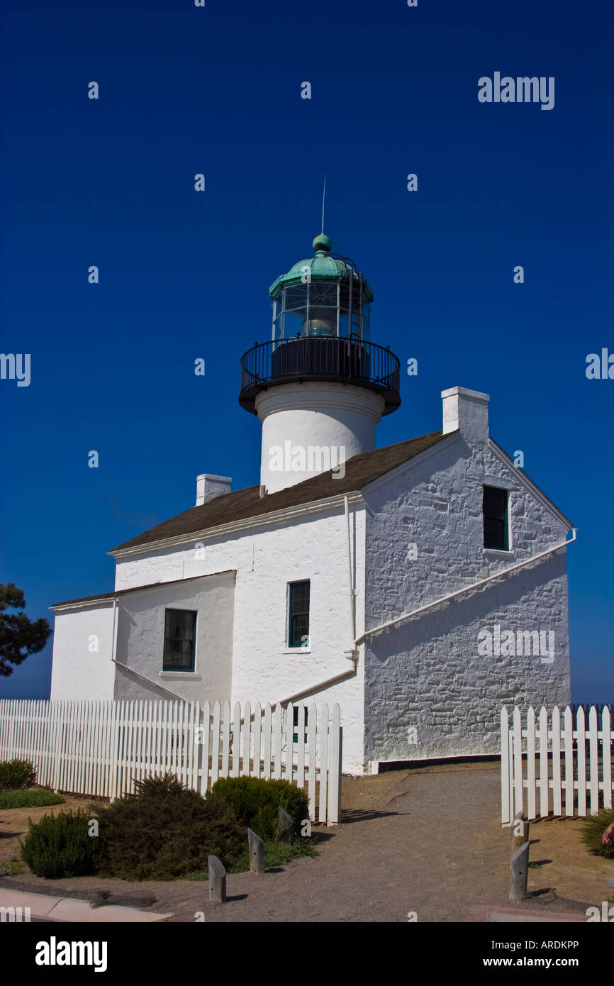 Old Point Loma Lighthouse at Cabrillo National Monument San Diego CA Stock Photo