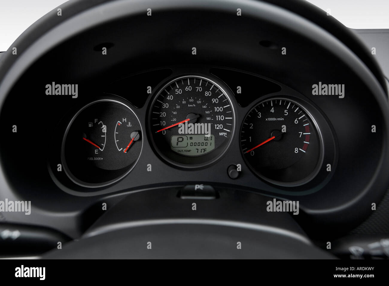 2007 Subaru Forester 2.5 X in Gray Speedometer/tachometer Stock Photo