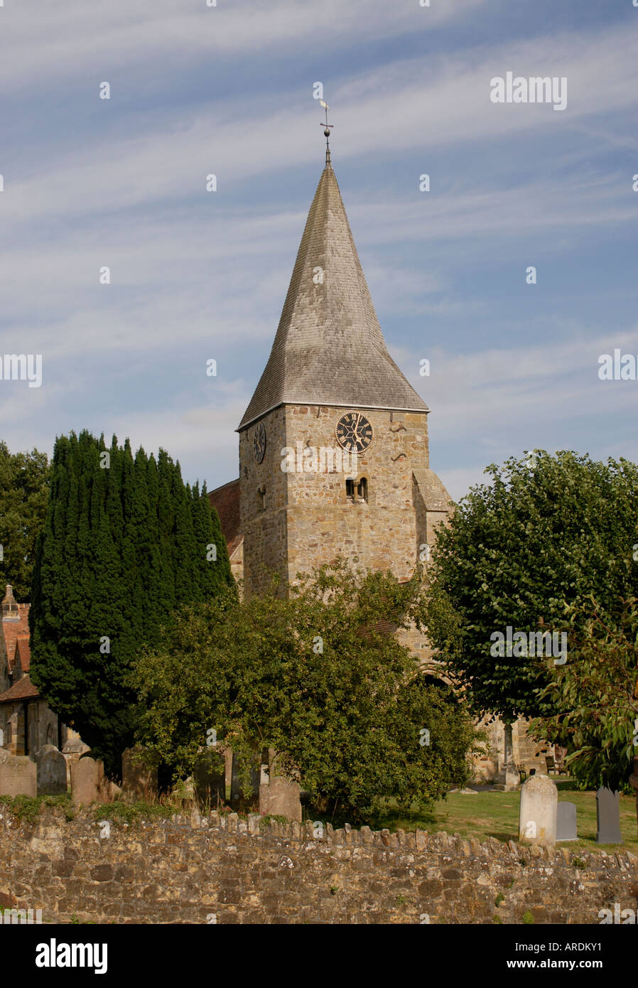St Bartholomews parish church Burwash has a tower dating from the