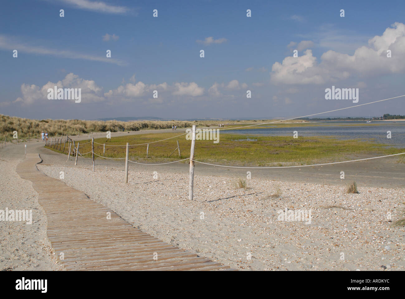 The environmentally delicate spit of sand dunes at the entrance to Chichester Harbour known as East Head Stock Photo