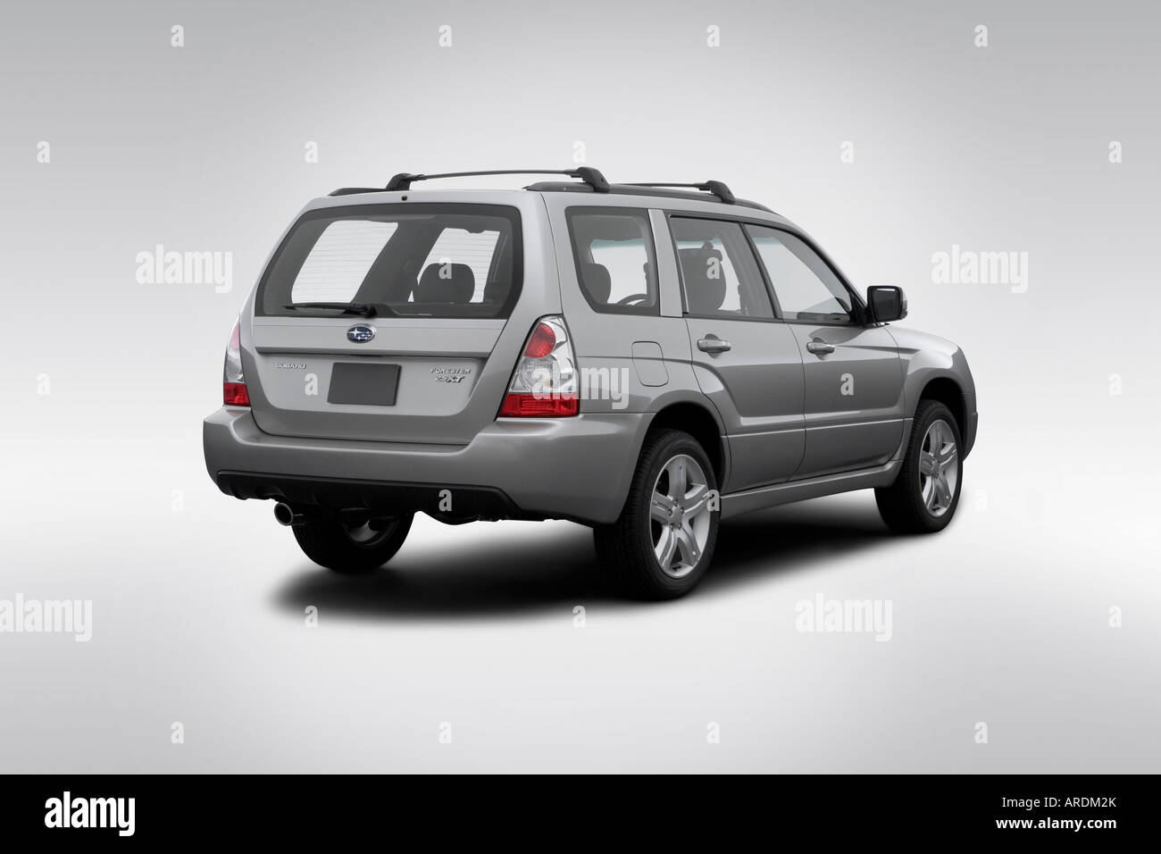 2007 Subaru Forester 2.5 XT Limited in Gray - Rear angle view Stock Photo -  Alamy