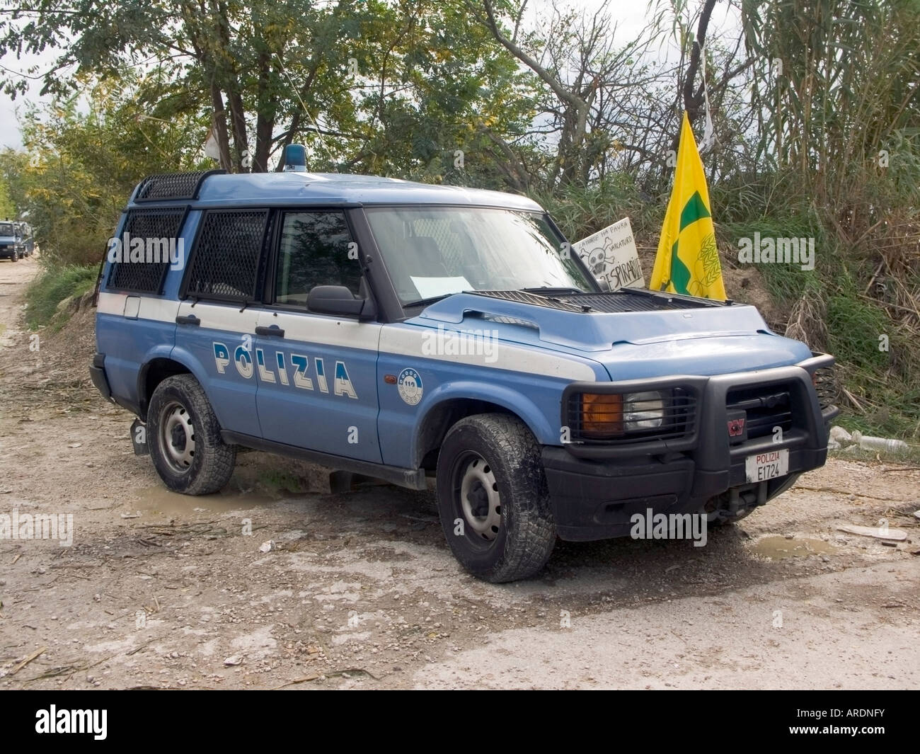 italian police suv security jeep Stock Photo