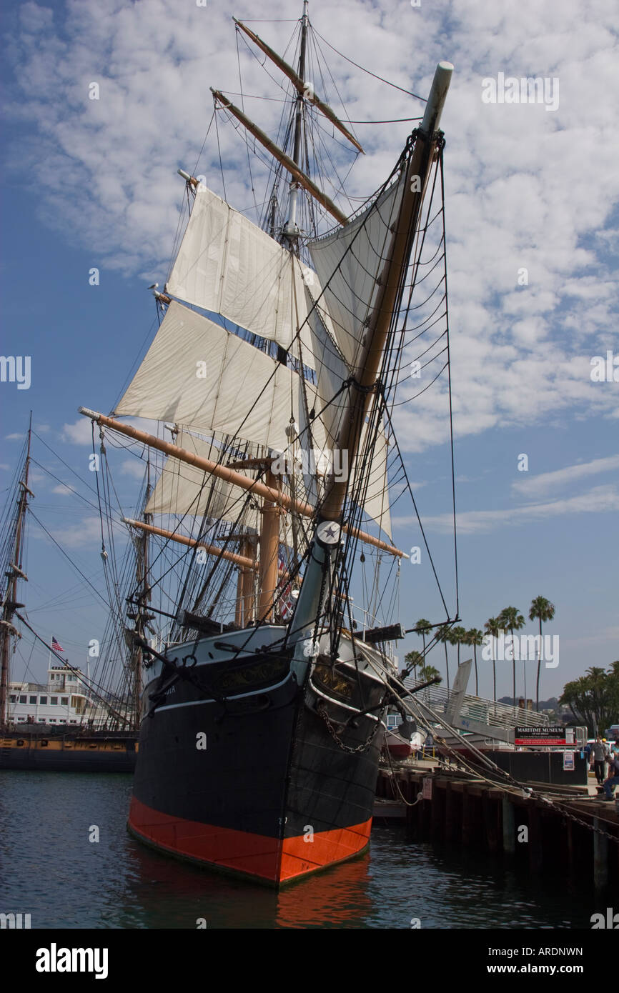 The Tall Ship Star of India at the San Diego Maritime Museum Stock Photo