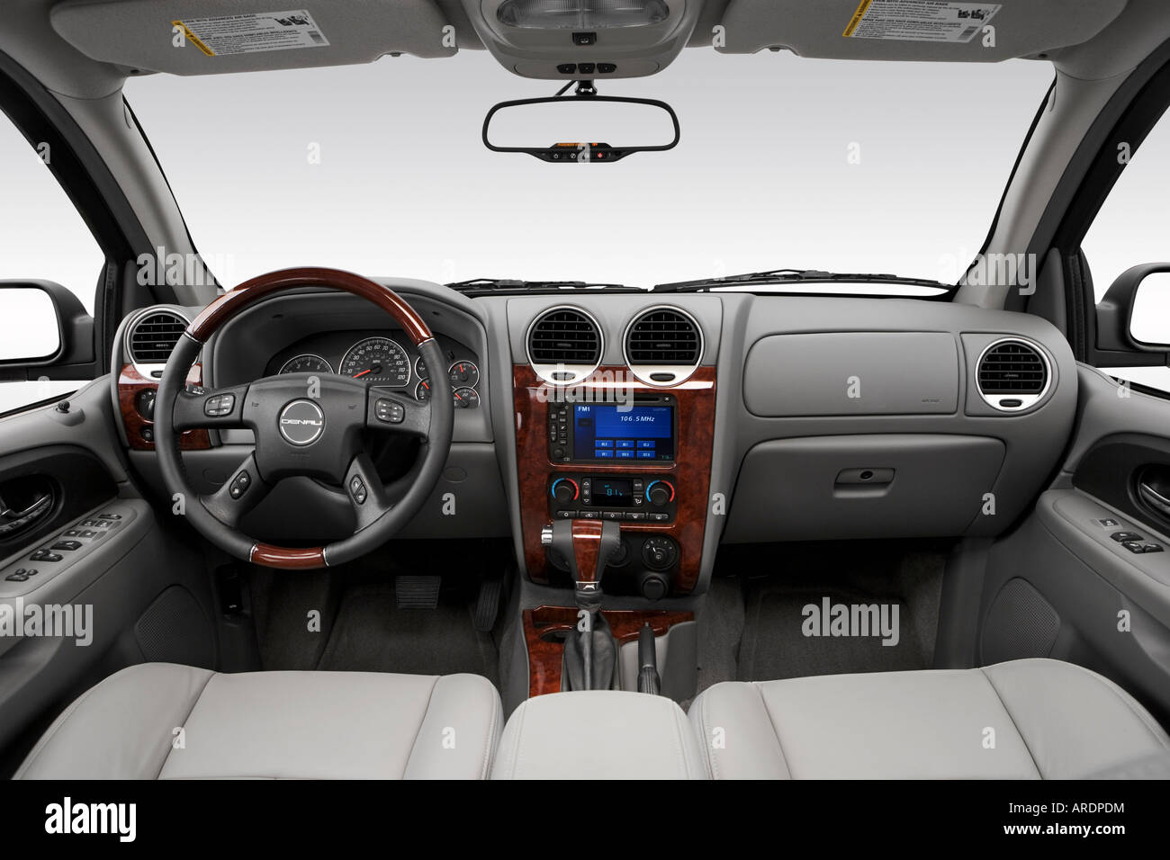 2007 GMC Envoy Denali in Red Dashboard, center console, gear shifter