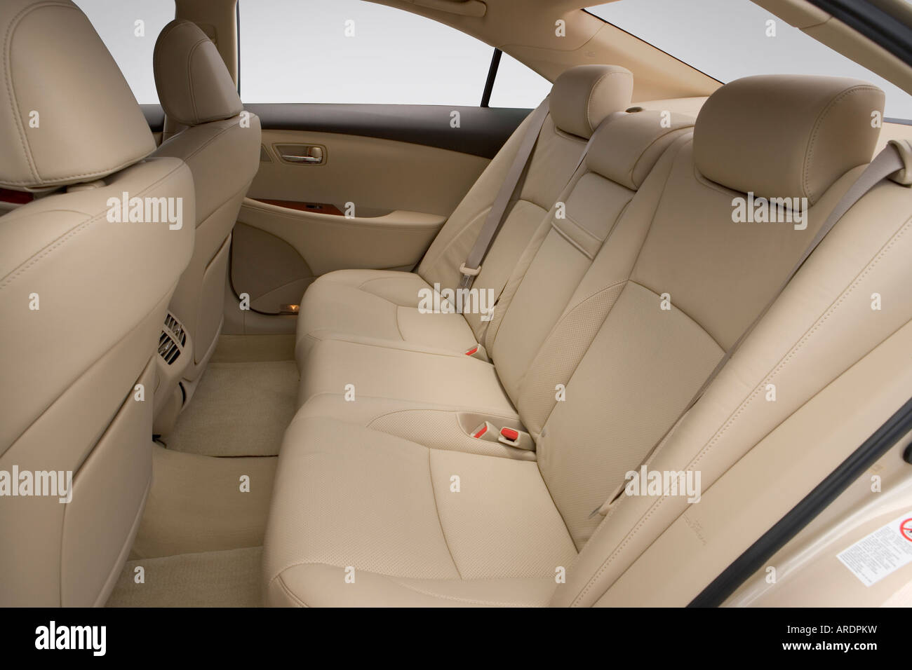 2007 Lexus ES 350 in Gold - Rear seats Stock Photo