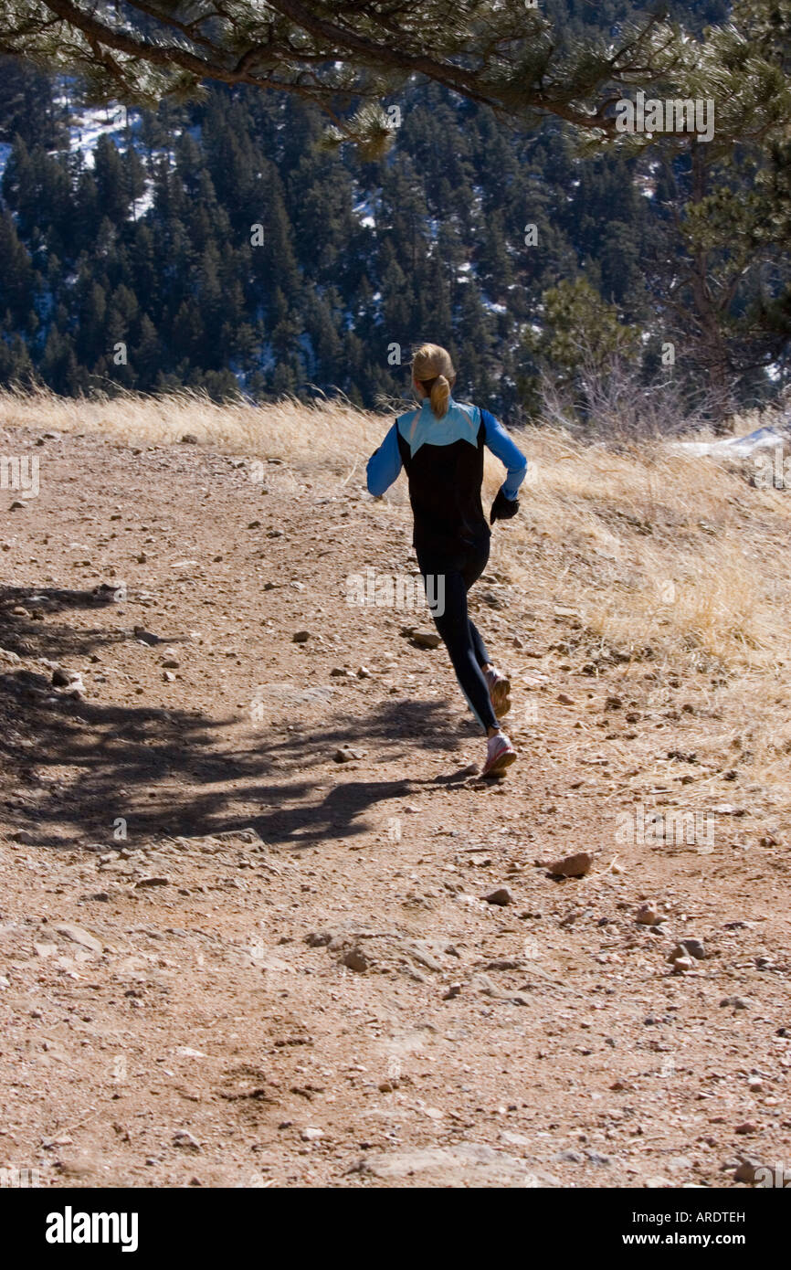 Mountain Runner Stock Photo