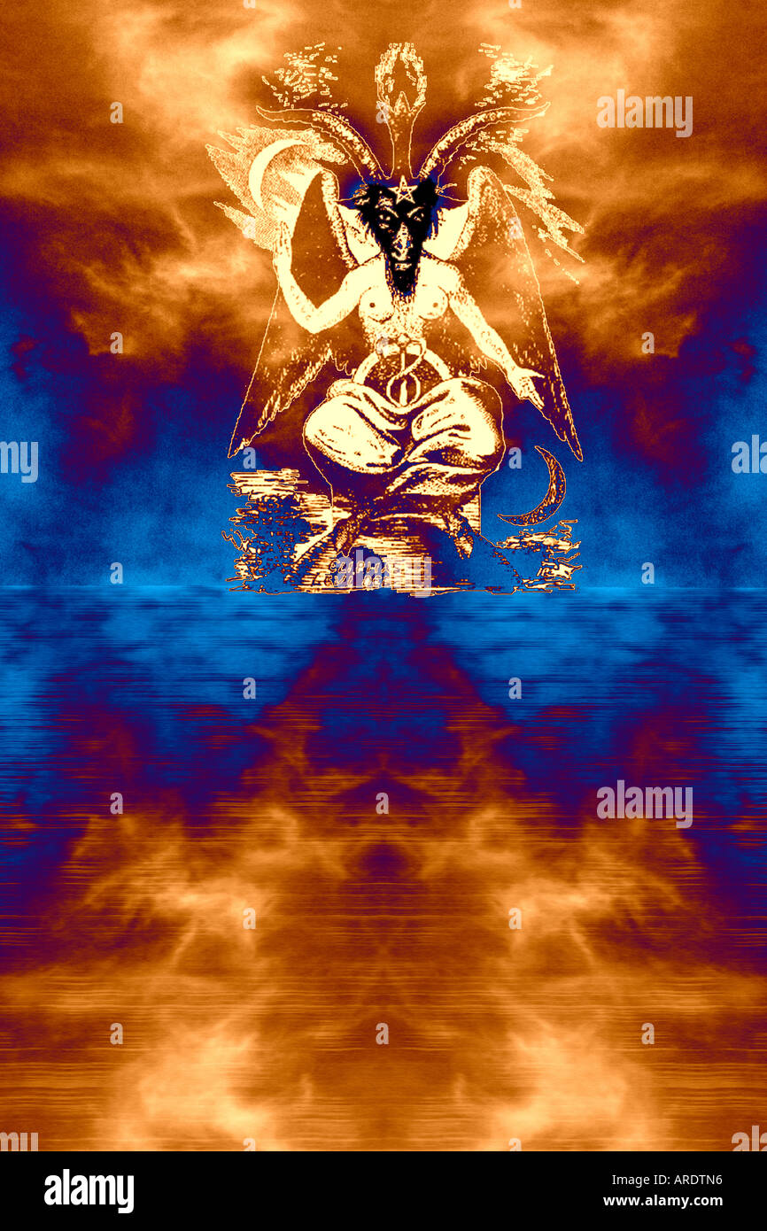 Eliphas Levi's Baphomet Universe Stock Photo