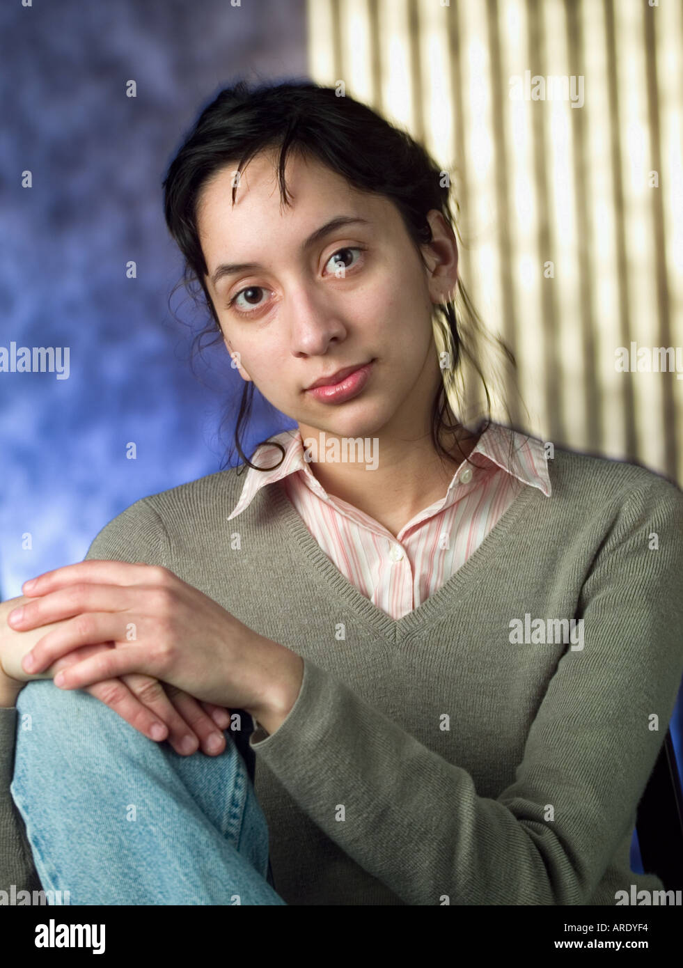 Female face portrait plain serious hi-res stock photography and images ...
