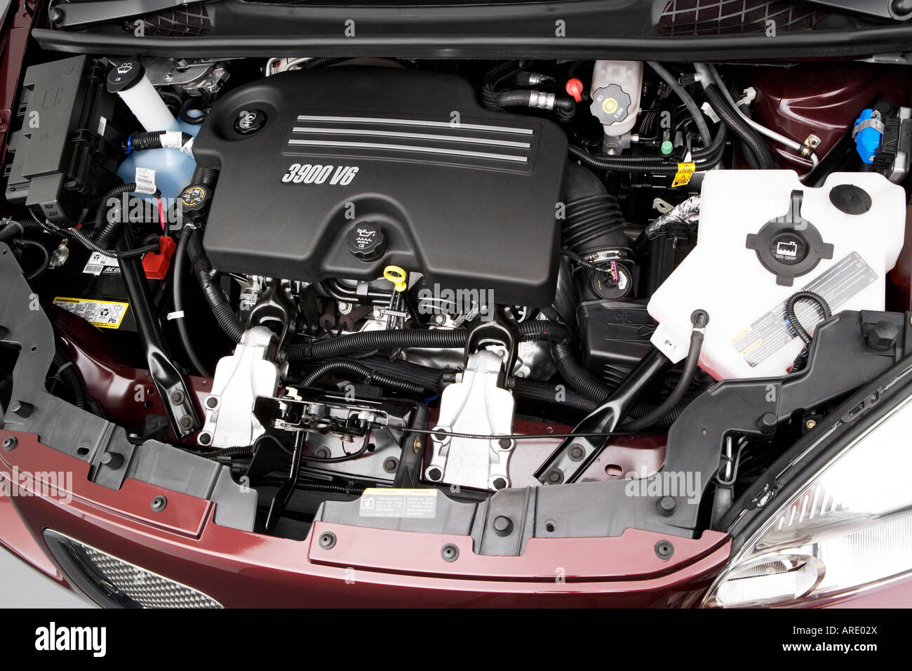 2006 Pontiac SV6 Sport in Red - Engine Stock Photo