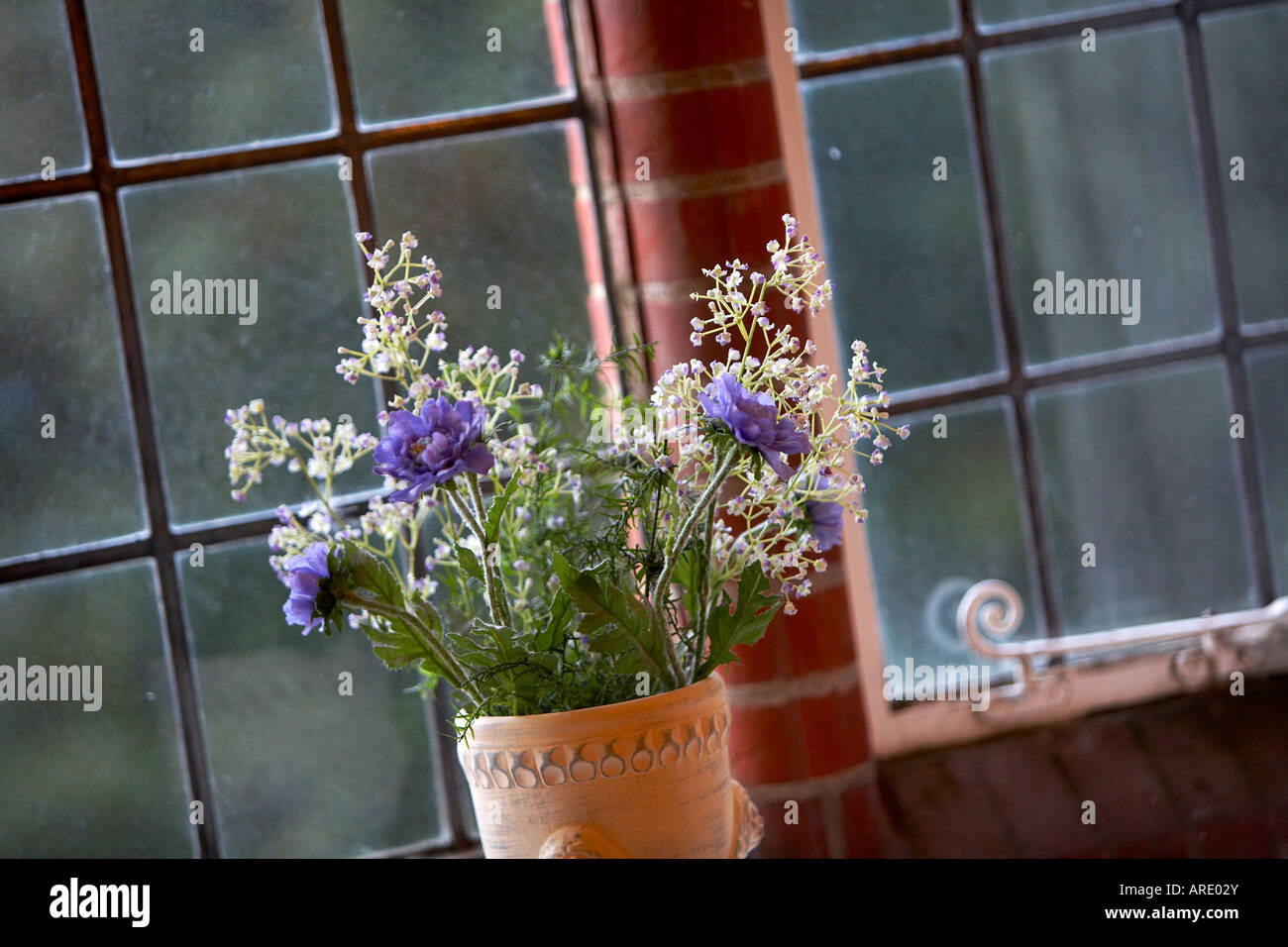 FLOWER VASE ON A WINDOW SILL Stock Photo Alamy