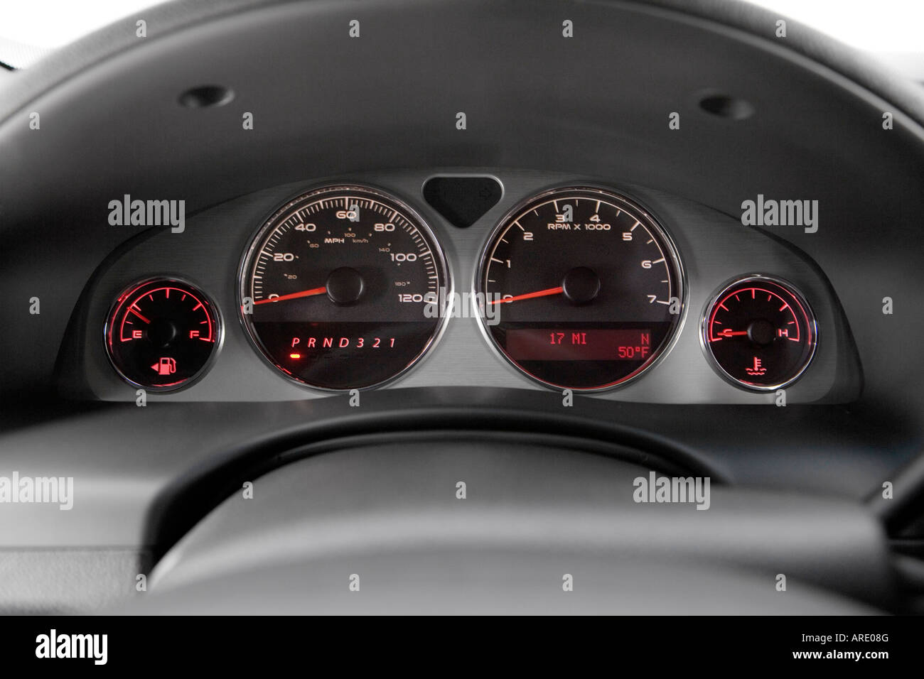 2006 Pontiac SV6 Sport in Red - Speedometer/tachometer Stock Photo