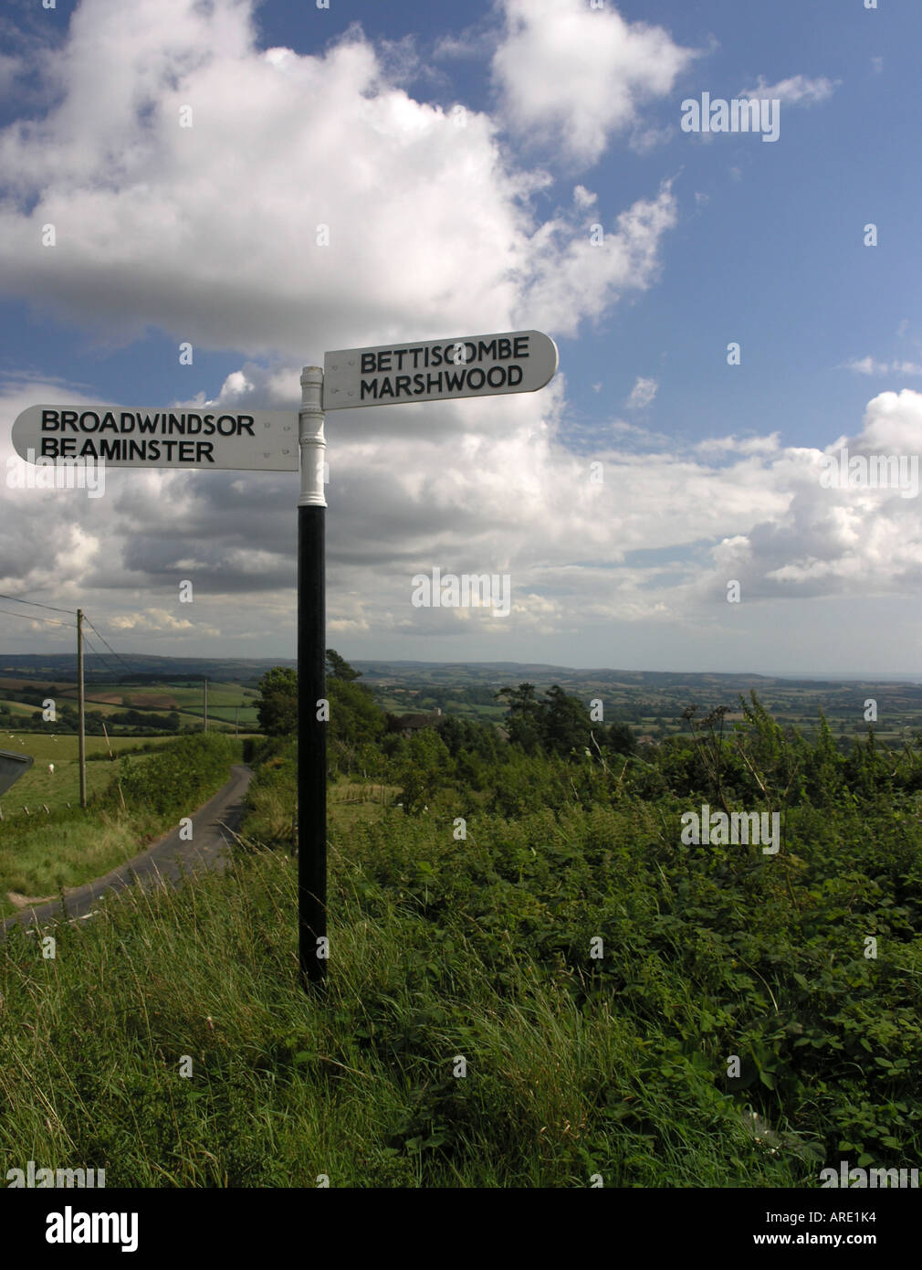 Roadside Signposts Roadside signpost in Dorset UK Stock Photo - Alamy