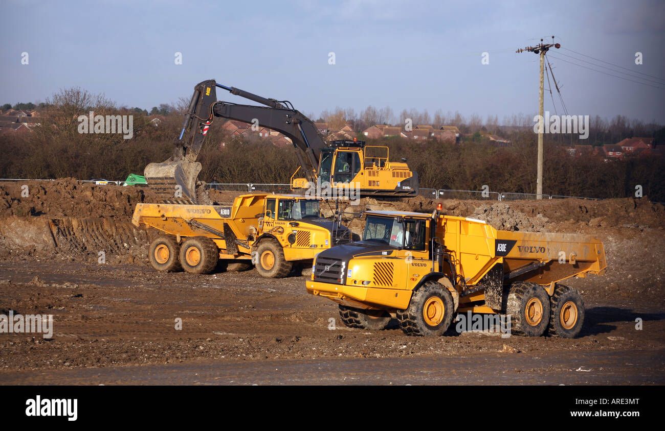 Heavy Plant Equipment in action in Suffolk Stock Photo Alamy
