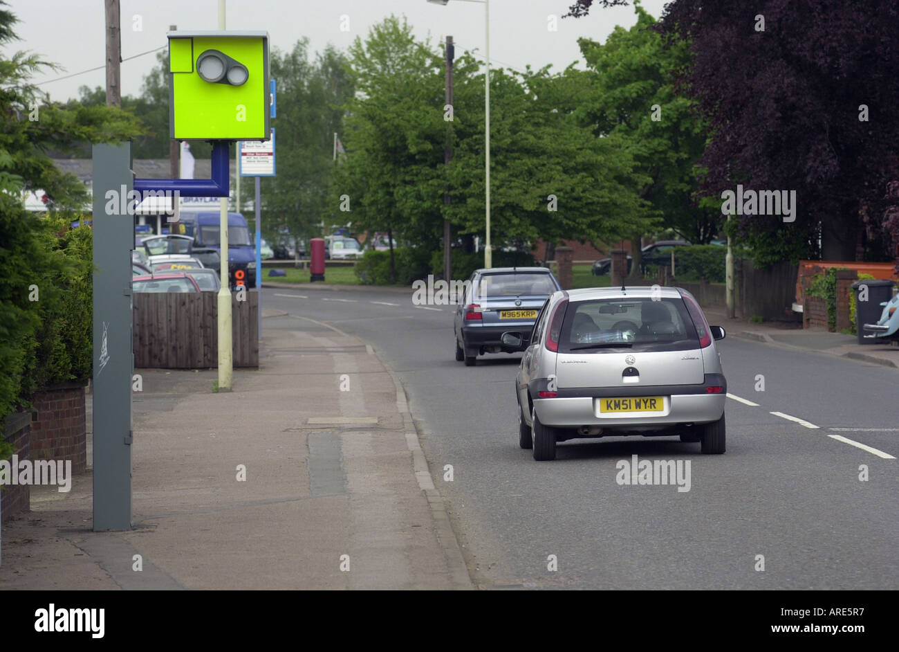 Gatso speed camera with the lense and flash units covered up UK Stock