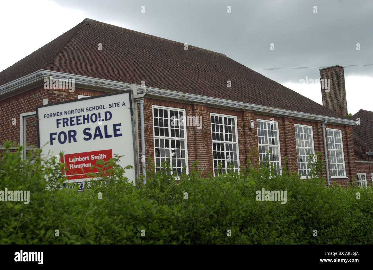 Former Norton school site up for sale Letchworth Herts UK Stock Photo