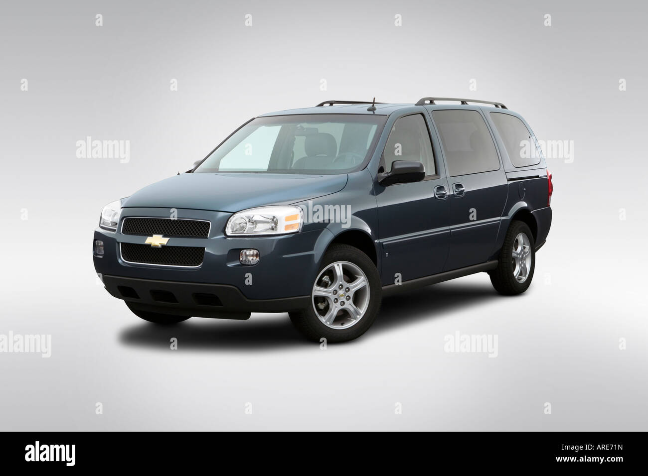 2006 Chevrolet Uplander LT in Blue - Front angle view Stock Photo
