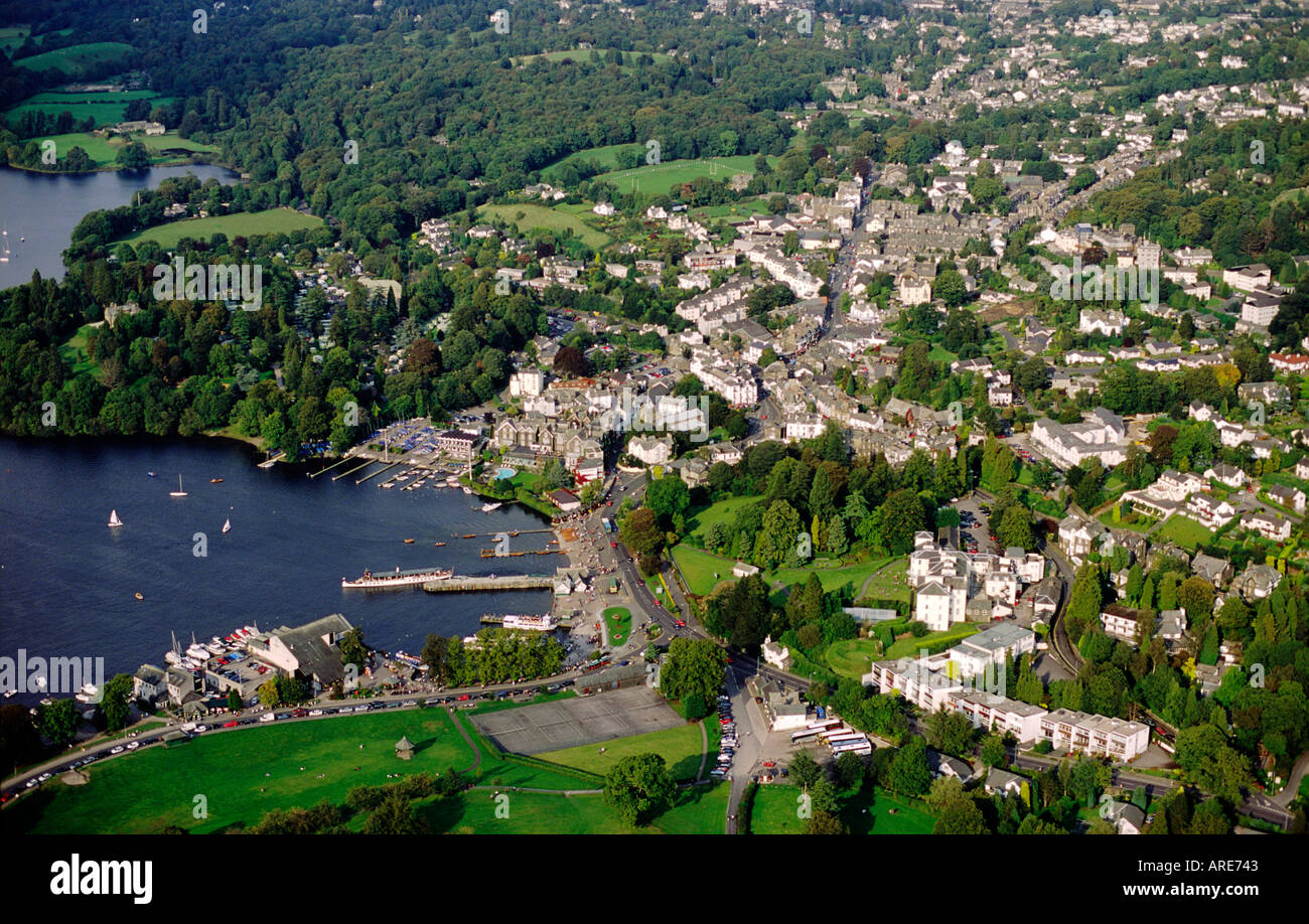 Lake District National Park. Bowness and Windermere on Lake Windermere