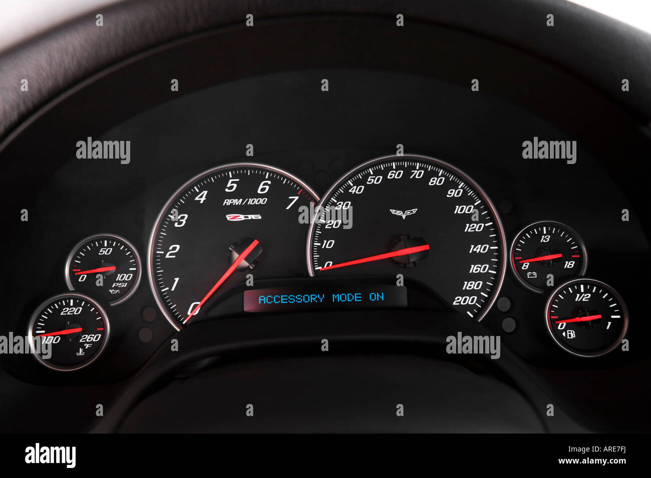 2006 Chevrolet Corvette Z06 in Orange Speedometer/tachometer Stock
