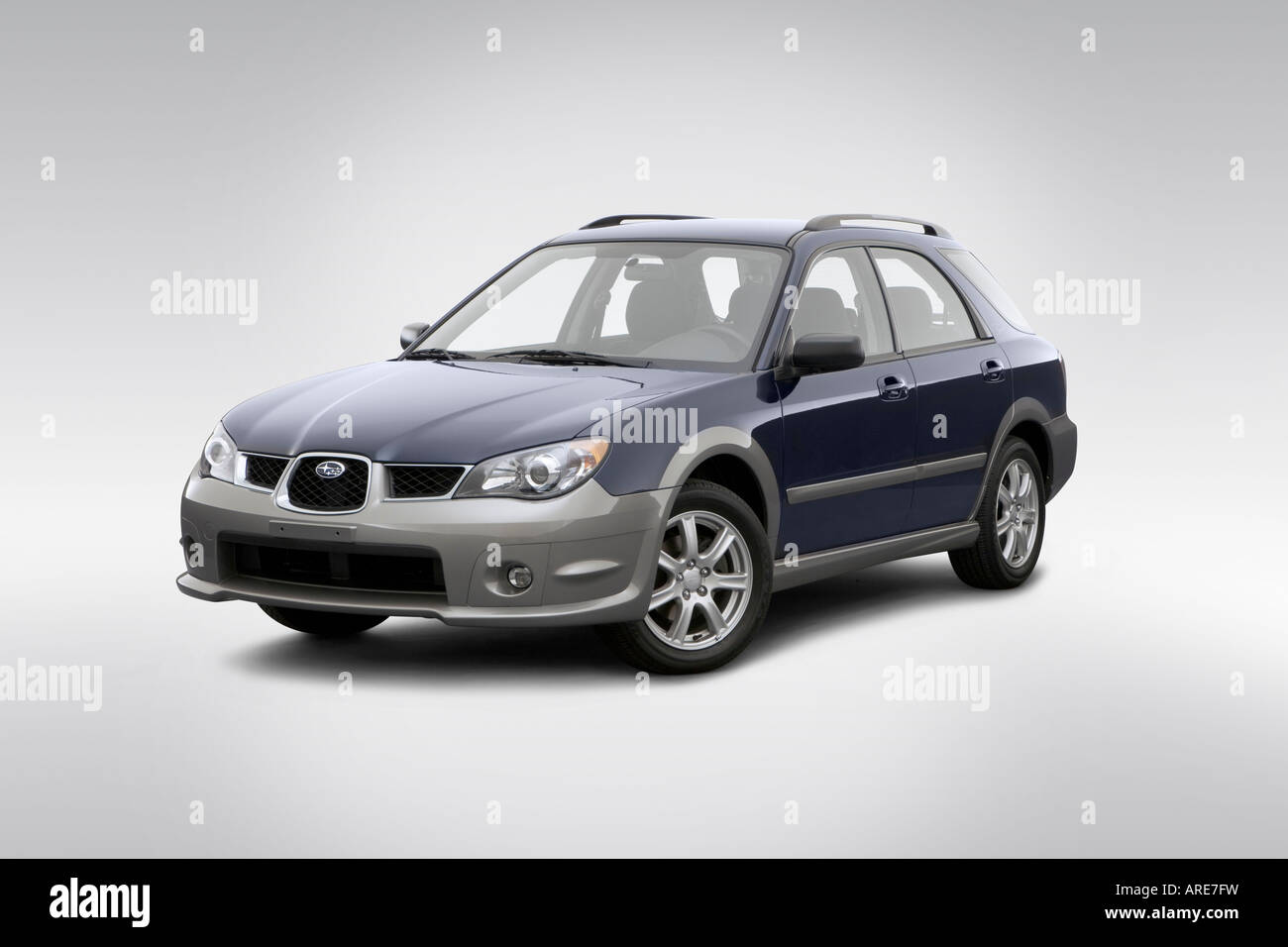 2006 Subaru Impreza Outback Sport SE in Blue - Front angle view Stock ...