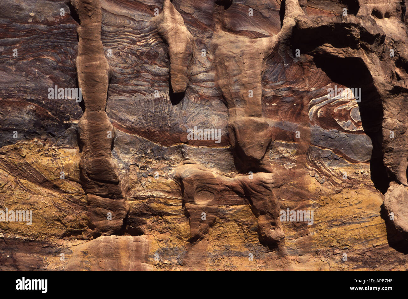 Sandstone patterns Petra Jordan Stock Photo - Alamy
