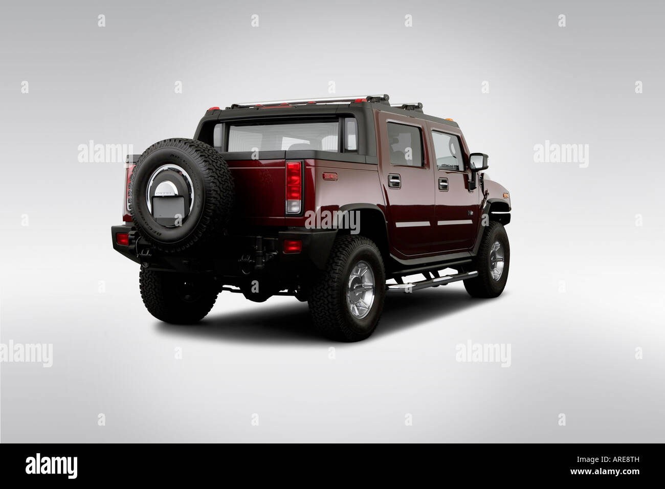 2006 Hummer H2 SUT in Red - Rear angle view Stock Photo - Alamy