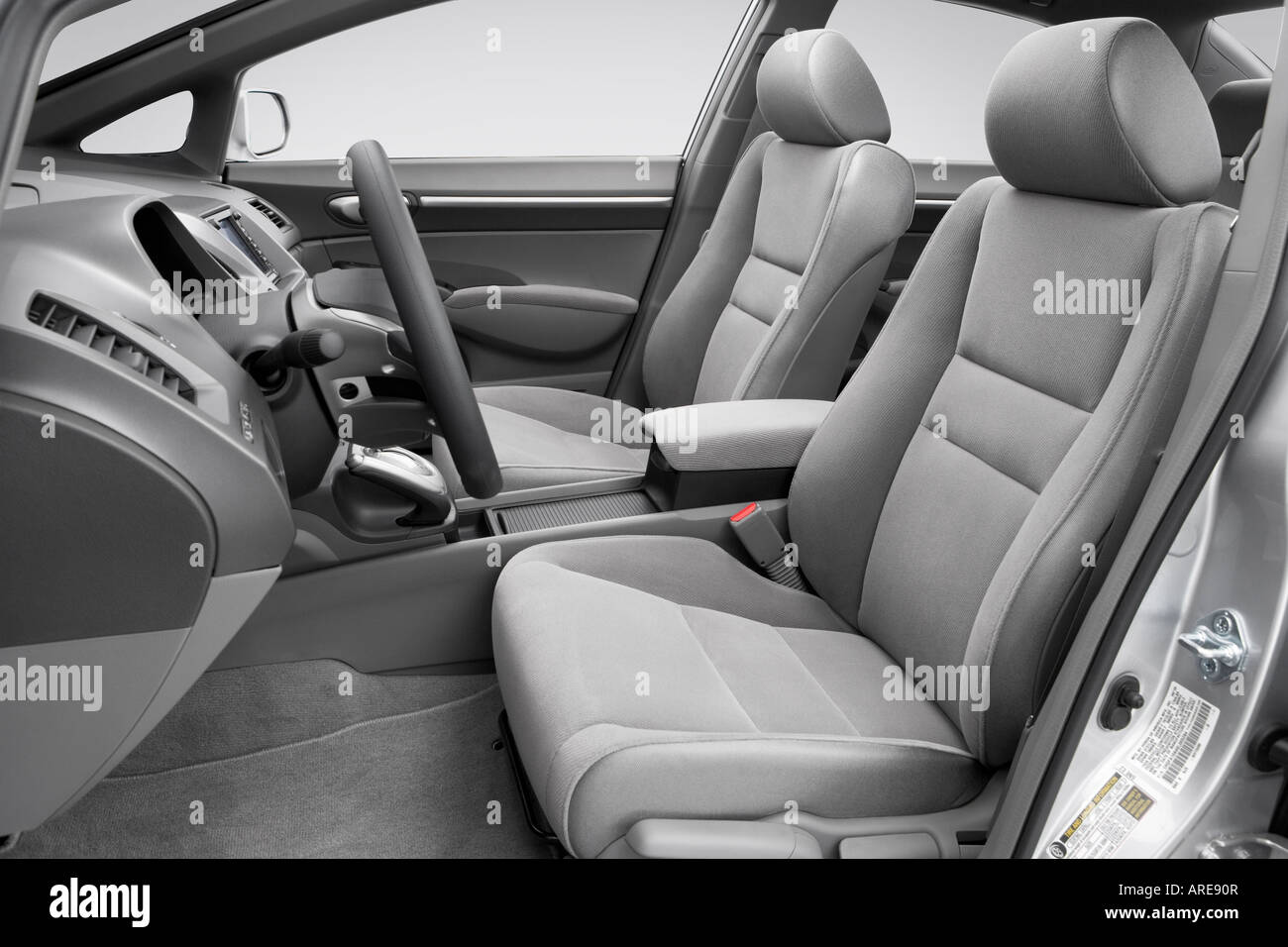 2006 Honda Civic Ex In Silver Front Seats Stock Photo