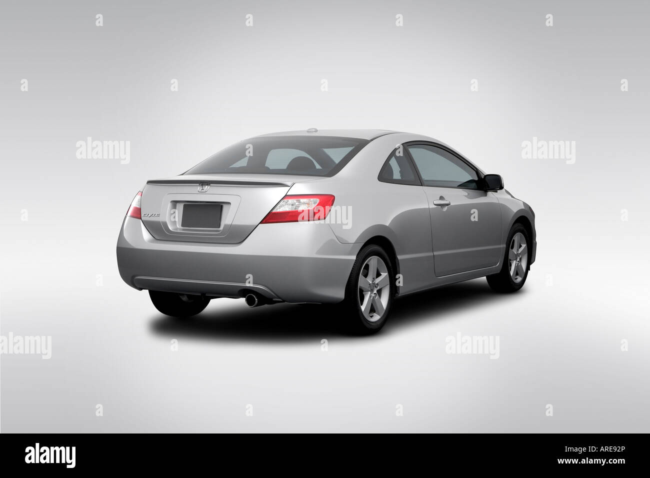 2006 Honda Civic EX in Silver - Rear angle view Stock Photo - Alamy
