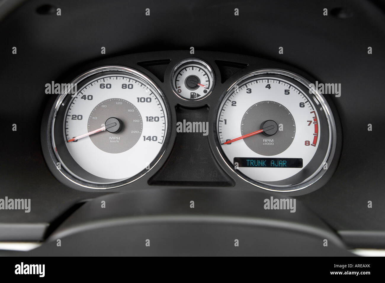 2006 Chevrolet Cobalt SS in Yellow Speedometer/tachometer Stock Photo